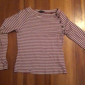 Banana republic long sleeve striped shirt women M